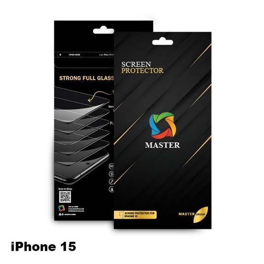MASTER SCREEN PROTECTOR CLEAR 15 - لاصق شاشة شفاف للايفون 15 من ماستر