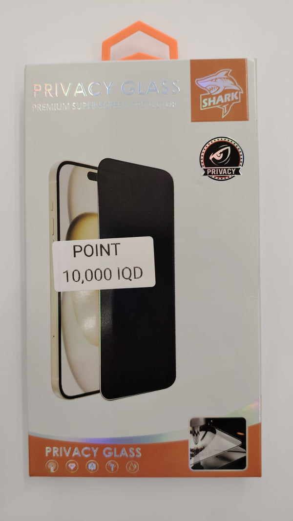 SHARK GLASS FOR IPHONE 16 PLUS PRIVACY - لاصق شاشة مضلل  للايفون 16 بلس
