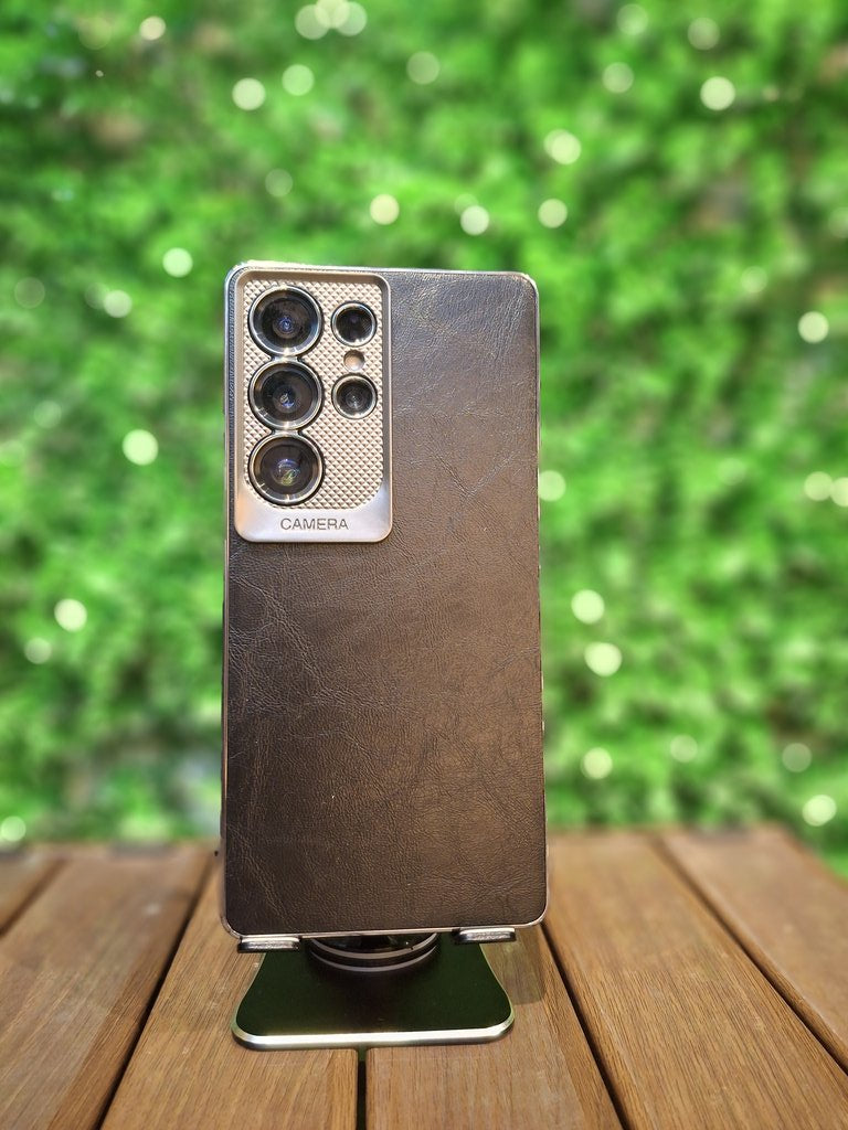 LY42  CASE FOR SAMSUNG S24 ULTRA BLACK- كفر جلد للسامسونك اس 24 الترا