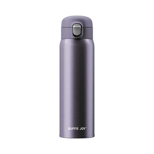 BUFFI5 JOY ONE-TOUCH PORTABLE THERMOS CUP 480ML STARRY SILVER - كوب السفر الحراري 480 مل فضي