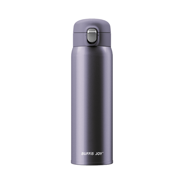 BUFFI5 JOY ONE-TOUCH PORTABLE THERMOS CUP 480ML STARRY SILVER - كوب السفر الحراري 480 مل فضي