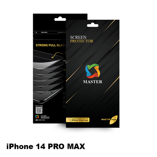 MASTER SCREEN PROTECTOR CLEAR  14 PROMAX - لاصق شاشة شفاف للايفون 14 برو ماكس من ماستر
