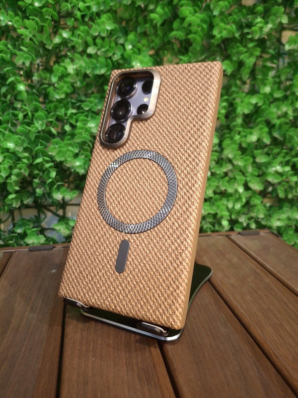 LY53 CASE FOR SAMSUNG S24 ULTRA LIGHT BROWN -كفر ماك سيف جوزي للسامسونك اس 25 الترا