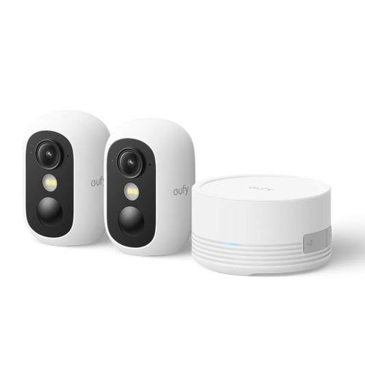 eufy Cam C35 2+1 kit White - كاميرا مراقبة منزلية داخلية وخارجية ذكية لاسلكية طقم 2 في 1 من انكر