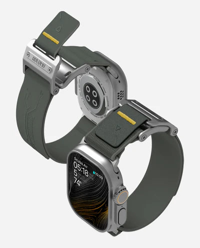 AULUMU A11 Mag Buckle Slim Band for Apple Watch 42-49MM Green - سير ساعات ابل مقاس 42-49 مم من اولومو اخضر