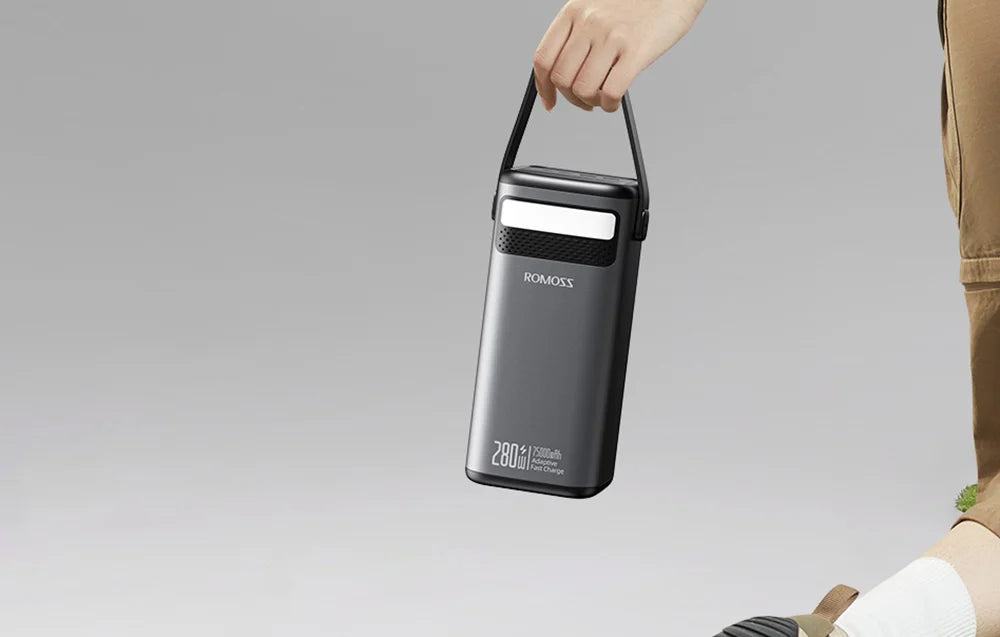 Romoss Power Bank PMT75-DC 75000mAh 280W - باوربنك 75000 ملي امبير 280 واط من روموس لون اسود