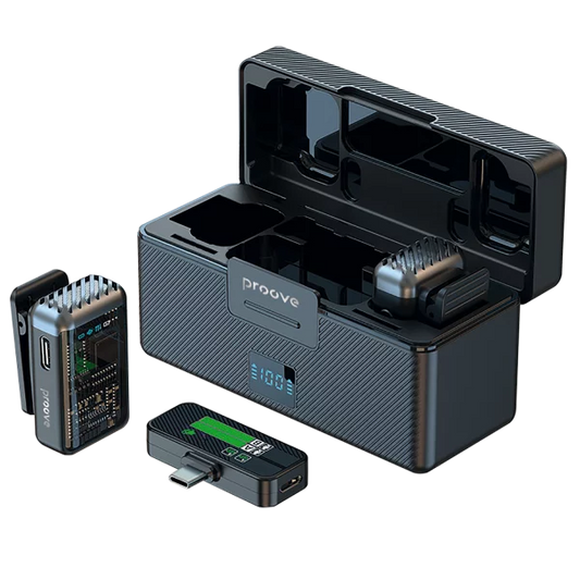 Proove Wireless Microphone System Proove Ripple - نك مايك لاسلكي احترافي مع علبة شحن من برووف