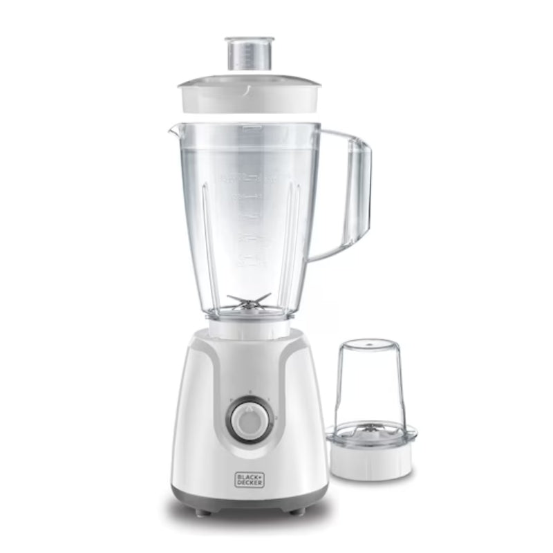 Black&Decker BX4030-B5 Blender With Grinder 400W white - خلاط كهربائي بقدرة 400 واط مع مطحنة من بلاك اند ديكر