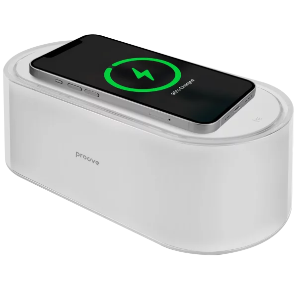 Proove Night Lamp Glow white - مصباح ليلي مقاوم للماء مع شحن لاسلكي 15 واط من بروف