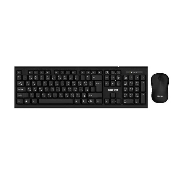Green Lion Wireless keyboard and Mouse Black - كيبورد وماوس لاسلكيين من كرين