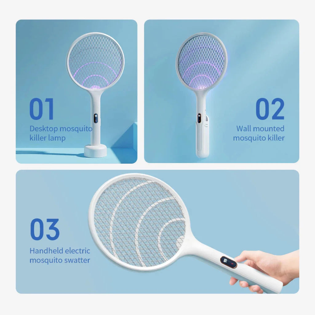 ZERO E3 DUAL MOSQUITO SWATTER SMART DIGITAL DISPLAY - مضرب بعوض كهربائي ذكي ثنائي الوظيفة بشاشة رقمية