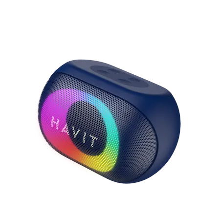 Havit SK885BT Colorful RGB Light Wireless Waterproof Speaker Blue - سبيكر بلوتوث مقاوم للماء من هافيت ازرق