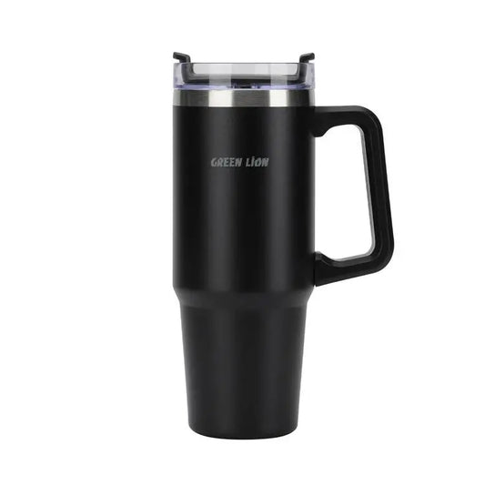 Green Lion Vacuum Travel Mug - كوب السفر بسعة 900 مل من كرين اسود