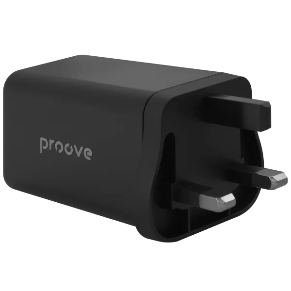 Proove Wall Charger  Pocket GaN Max 100W (2*Type-C + USB) UK black - شاحن 100 واط من بروف