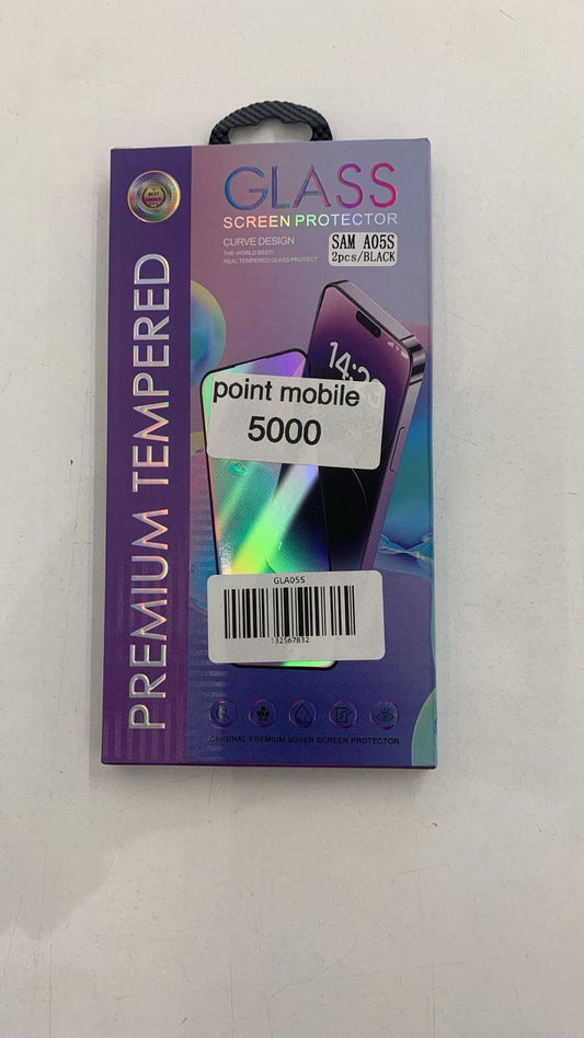 Premium Tempered Glass Black For Samsung A05S - لاصق شاشة للسامسونج اي 05 اس