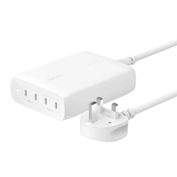 Belkin BoostCharge PRO 200W 4-Ports GaN Desktop Charger - شاحن مكتبي 200 واط مع 4 منافذ تايب سي من بيلكن