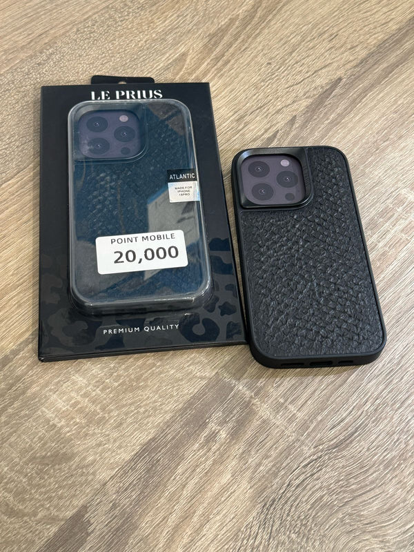 LE PRIUS ATLANTIC BACK CASE FOR IPHONE15 PRO BLACK - كفر للايفون 15 برو اسود