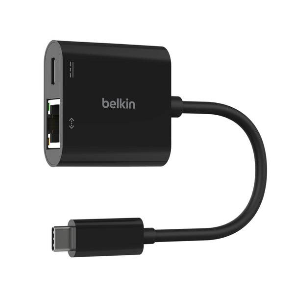 Belkin USB-C to Ethernet adapter with Power Delivery up to 100W - توصالة تايب سي 2 في 1 100 واط من بيلكن