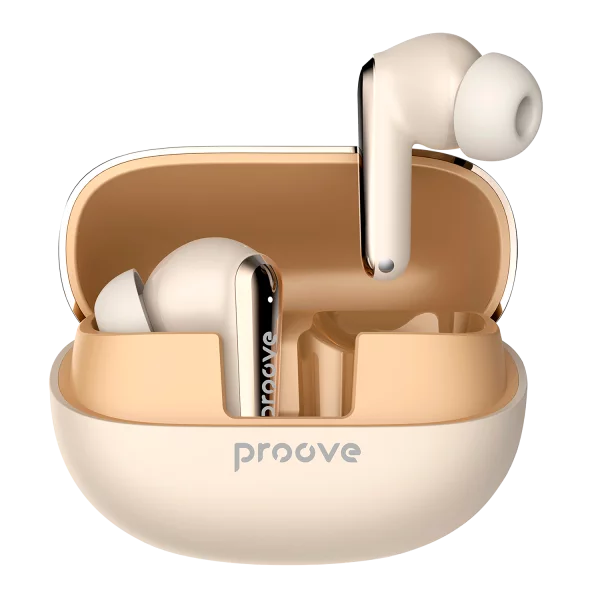 Proove Wireless Headphones  Blitz with ANC Beige - سماعات بلوتوث بتقنية الغاء الضوضاء من بروف بيجي