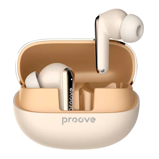 Proove Wireless Headphones  Blitz with ANC Beige - سماعات بلوتوث بتقنية الغاء الضوضاء من بروف بيجي