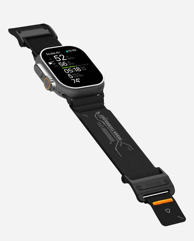 AULUMU A11 Mag Buckle Slim Band for Apple Watch 42-49MM BLACK - سير ساعات ابل مقاس 42-49 مم من اولومو اسود