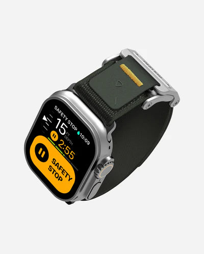 AULUMU A11 Mag Buckle Slim Band for Apple Watch 42-49MM Green - سير ساعات ابل مقاس 42-49 مم من اولومو اخضر