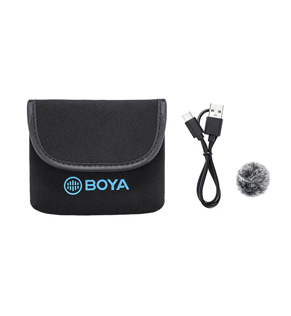 BOYA Wireless Lavalier Microphone for iPhone iPad Professional Plug Play Cordless Clip - نك مايك لاسلكي لايتننغ من بويا