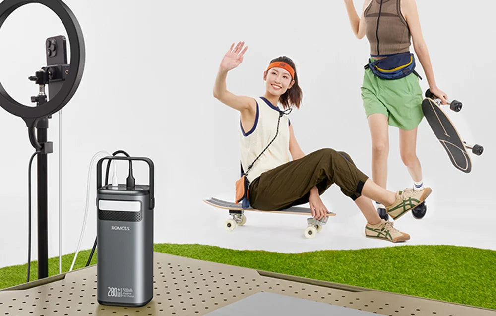 Romoss Power Bank PMT75-DC 75000mAh 280W - باوربنك 75000 ملي امبير 280 واط من روموس لون اسود