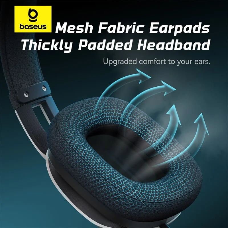 BASEUS GOPLAY 1 MAX GAMING WIRED HEADPHONES MOON WHITE - سماعات هيدسيت سلكية للالعاب من باسيوس ابيض