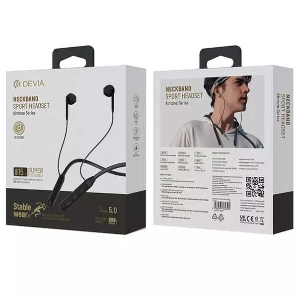 DEVIA NECKBAND EARPHONES V2- سماعات بلوتوث من ديفيا رياضيه