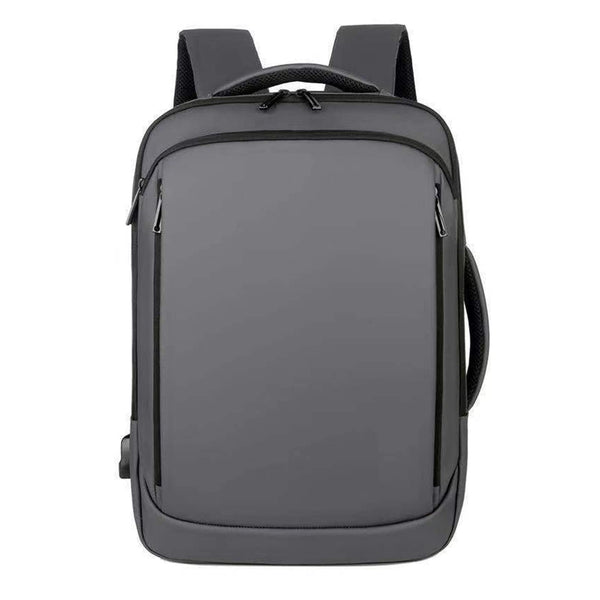 OMASKA BACK SUPPORT BAG WITH HANDLE GRAY - حقيبة ظهر لللابتوب مع منفذ يو اس بي مضاده للماء من اوماسكا رمادي