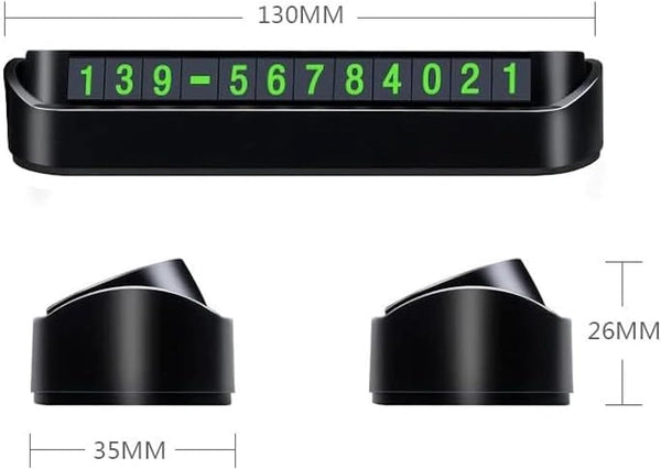 CAR TEMPORARY PARKING CARD PHONE NUMBER CARD PLATE - لوحة بطاقة وقوف السيارات المؤقتة عالية الجودة