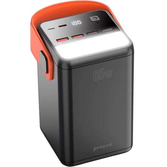 Proove Power Bank  Powerbox 65W 60000mAh black - باوربنك 60000 ملي امبير 65 واط مع شاشة رقمية من بروف اسود