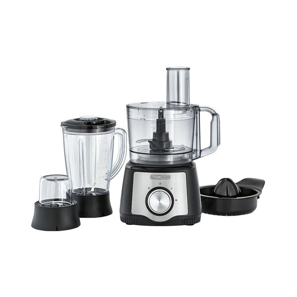 Black&Decker FX650-B5 FOOD PROCESSOR 600W black/silver - محضرة طعام متعددة الاستخدامات بقوة 600 واط من بلاك اند ديكر
