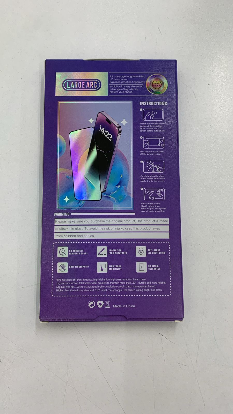 Premium Tempered Glass Black For Samsung A16 - لاصق للسامسونج اي 16