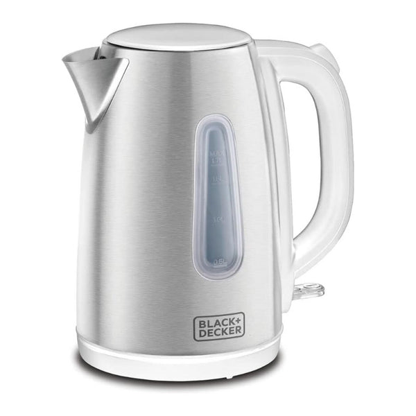 Black&Decker JC454-B5 1.7L STAINLESS STEEL KETTLE WHITE - غلاية كهربائية ستانلس ستيل بسعة 1.7 لتر وبقدرة 2200 واط من بلاك اند ديكر ابيض