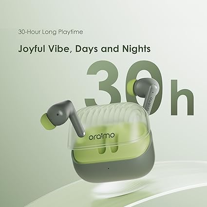 Oraimo SpaceBuds Neo Wireless Earbuds Green - سماعات بلوتوث من اورايمو اخضر