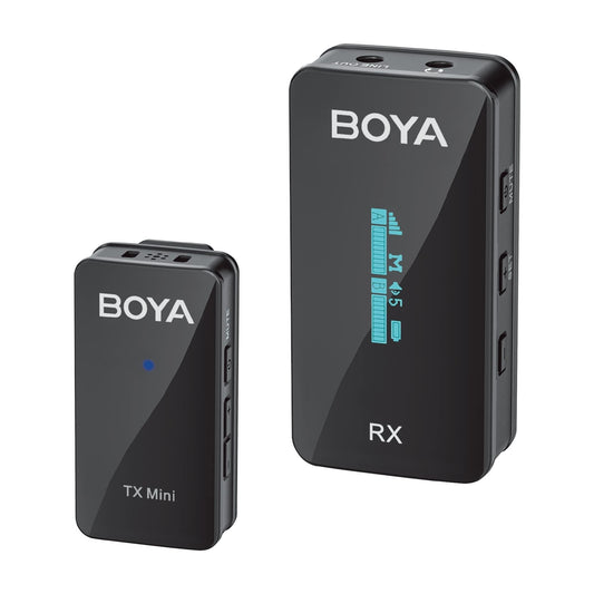 BOYA BY-XM6-S1 Mini 2.4GHz Wireless Lavalier Microphone - نك مايك لاسلكي للكاميرات بتردد 2.4 جيجا هرتز من بويا