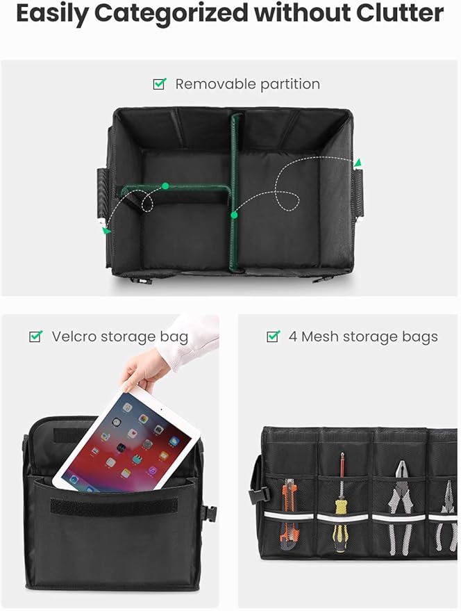 UGREEN Car Bag Trunk Organizer 55L - صندوق تخزين قابل للطي بسعة 55 لتر من يوكرين