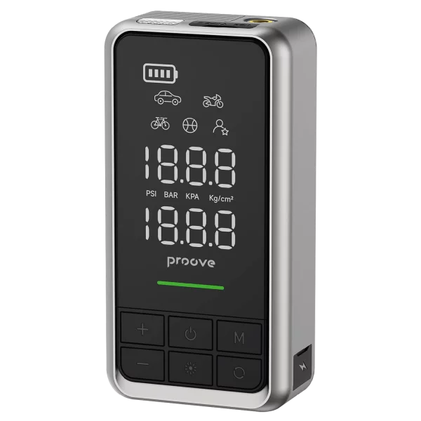 Proove Car Jump Starter  2 in 1 Air Jump + Pump 10400mAh 1000A gray - جهاز تشغيل بطارية السيارة مع منفاخ هواء 2 في 1 من بروف