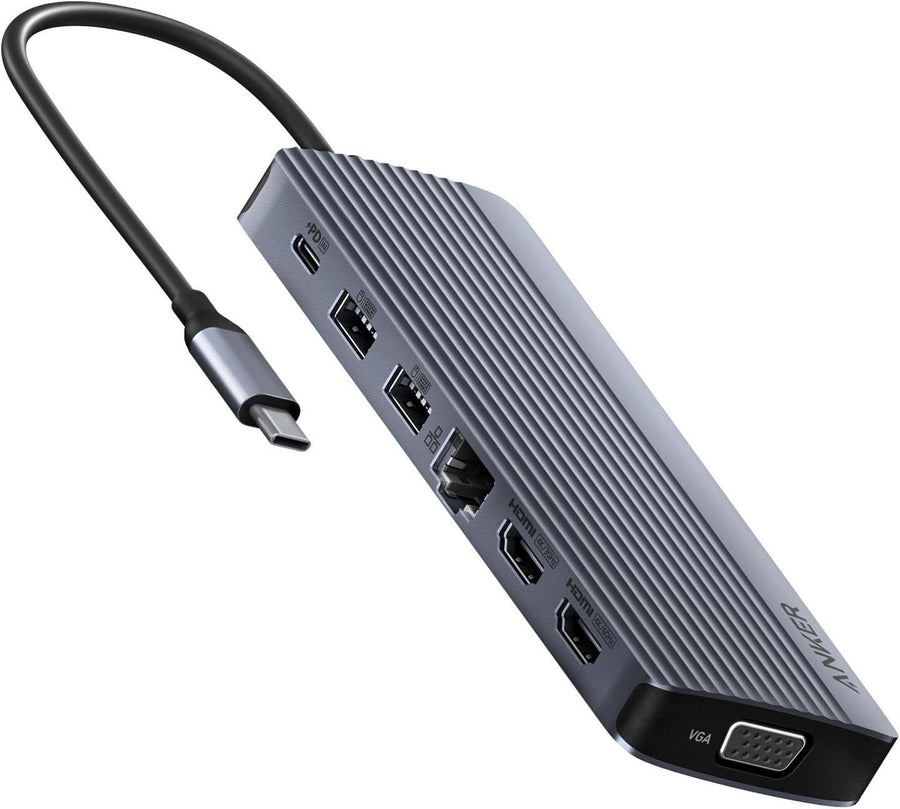 Anker USB-C Hub 14-in-1 Triple display Gray - توصالة تايب سي 14 في 1 من انكر