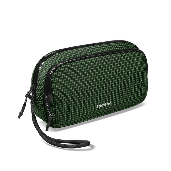 Tomtoc Light-T12 Electronic Accessory Pouch 1.8L Green Plain- حقيبه يد متعدده الاستخدامات