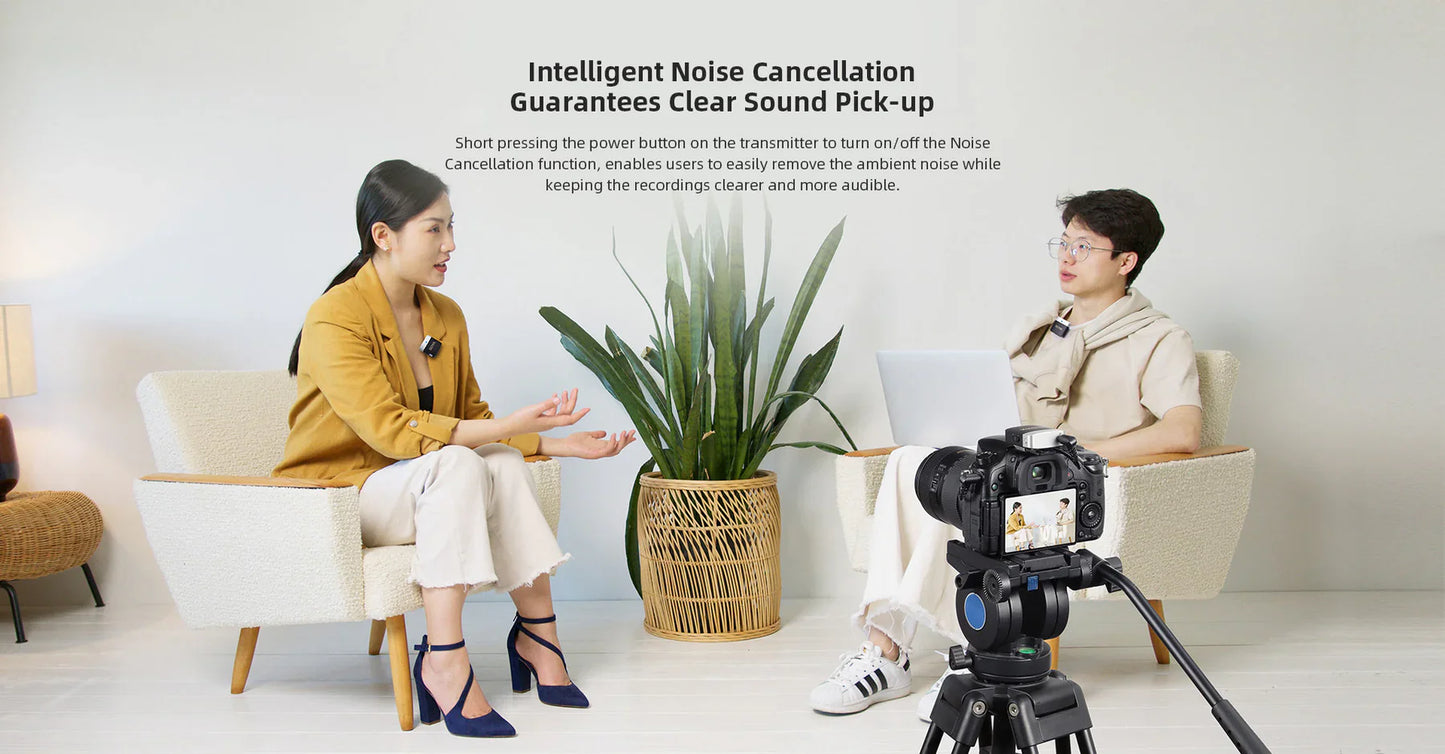 BOYA Wireless Lavalier Microphone for iPhone iPad Professional Plug Play Cordless Clip - نك مايك لاسلكي لايتننغ من بويا