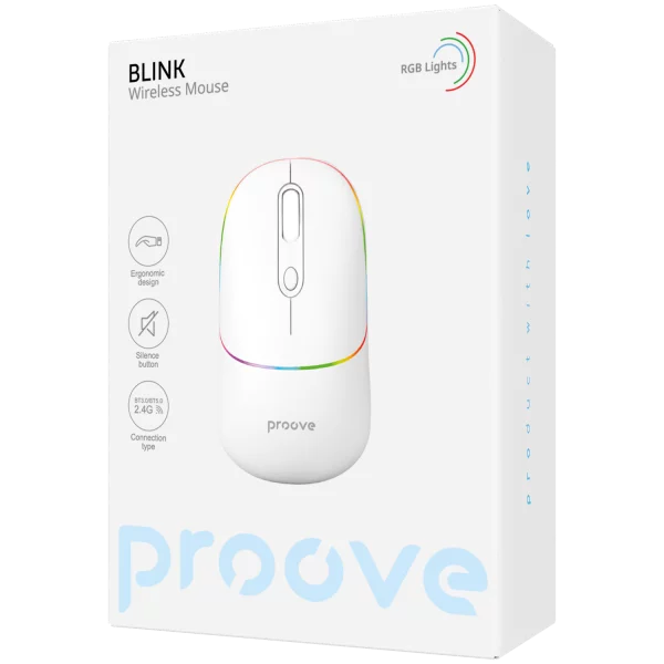 Proove Wireless Mouse Blink white - ماوس لاسلكي من هافيت ابيض