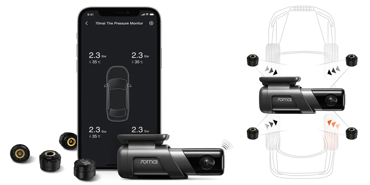 70MAI EXTERNAL TPMS SENSOR for m500 dash cam - نظام مراقبة ضغط الإطارات (خاص بكاميرات M500) من شاومي