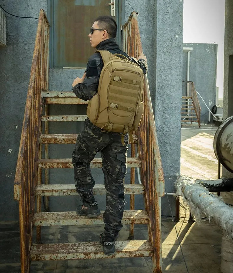 Tactical large capacity bag Beige - حقيبة ظهر تكتيكية ذات سعة كبيرة من شاومي بيجي