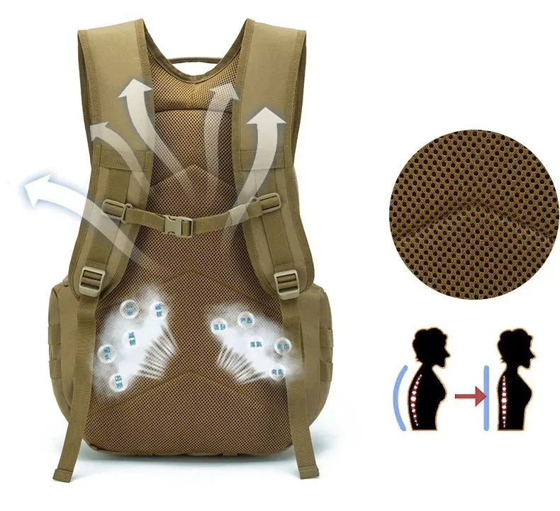 Tactical large capacity bag Beige - حقيبة ظهر تكتيكية ذات سعة كبيرة من شاومي بيجي