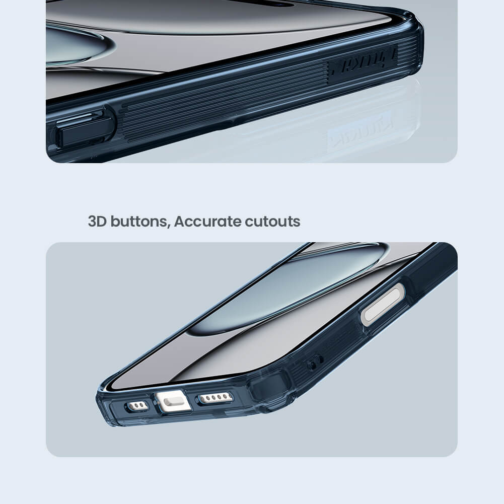 Nillkin Nature TPU Pro Magnetic Case for Apple iPhone 16 Pro Max Blue - كفر شفاف ماك سيف للايفون 16 برو ماكس من نيلكين ازرق