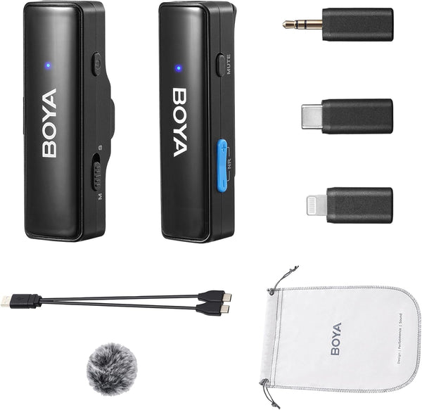 BOYA BOYALINK A1 Wireless Lavalier Microphone for iPhone/Android/Camera Vlogging - نك مايك لاسلكي من بويا