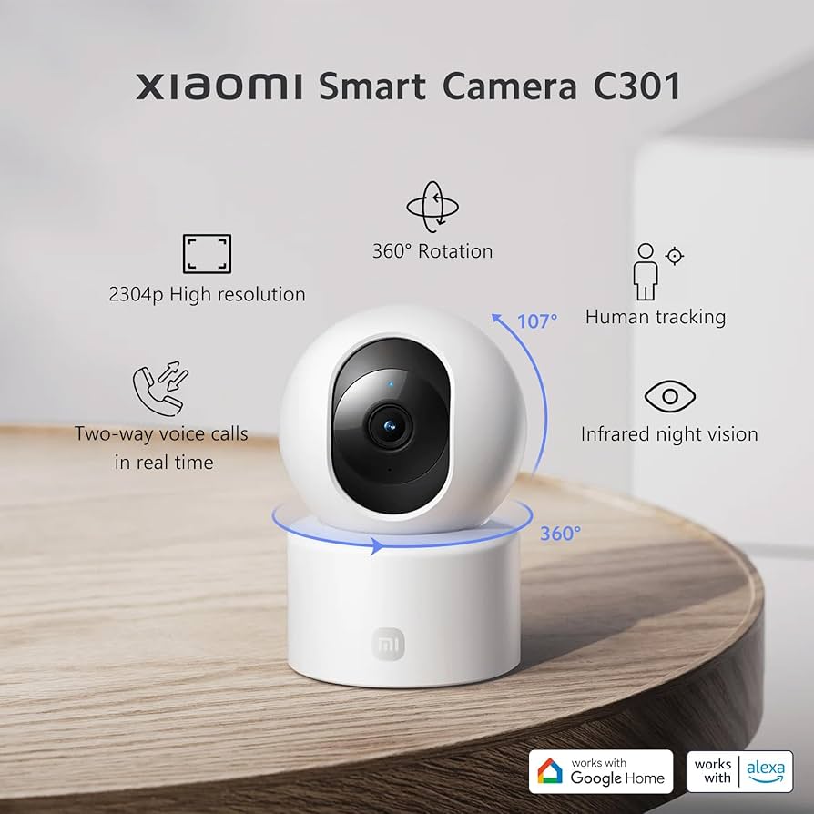 Xiaomi Smart Camera C301 -كاميرا منزلية داخلية بدقة 2k من شاومي